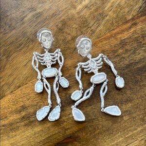 Kendra Scott Silver Skeleton Earrings